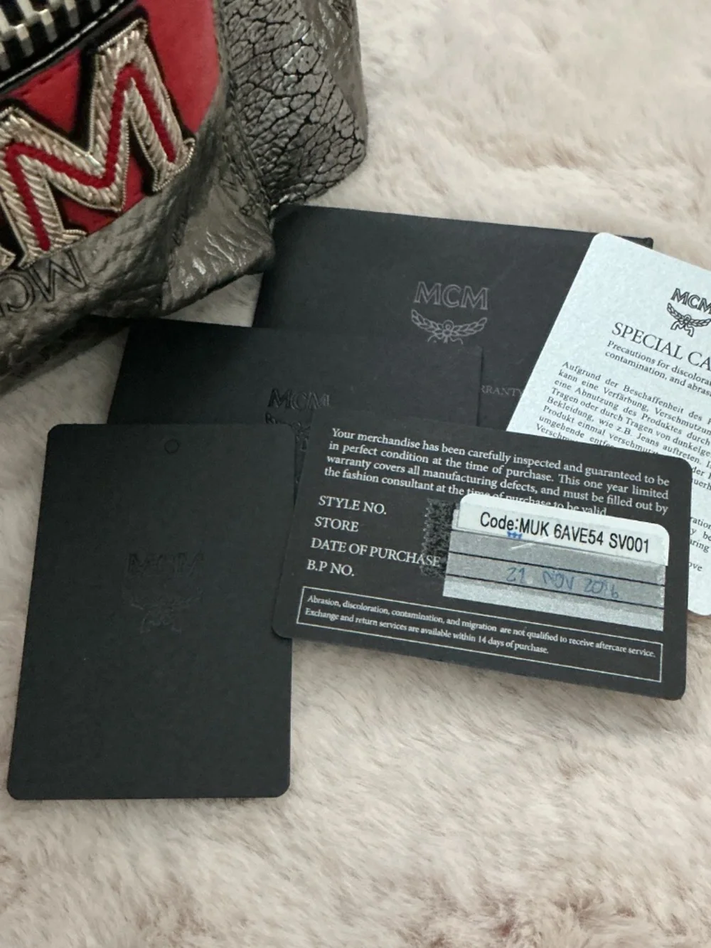 MCM MM METALLIC BACKPACK LIMITED EDITION